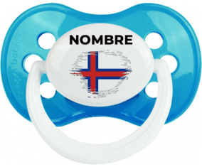 Bandera del efecto pincel islas Feroe con nombre: Chupete anatómica