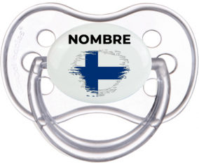 Bandera del efecto pincel de Finlandia con nombre: Chupete anatómica