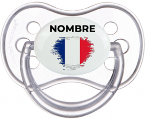 Efecto pincel France bandera con nombre: Chupete anatómica