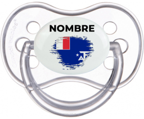 Bandera de efecto de pincel french southern lands con nombre: Chupete anatómica