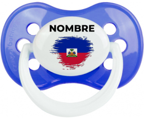Bandera del efecto pincel de Haití con nombre: Chupete anatómica personnalisée