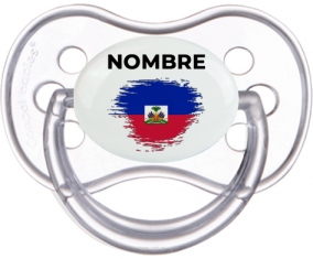Bandera del efecto pincel de Haití con nombre: Chupete anatómica