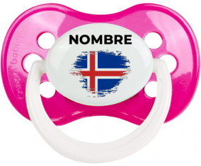 Bandera del efecto pincel de Islandia con nombre: Chupete anatómica