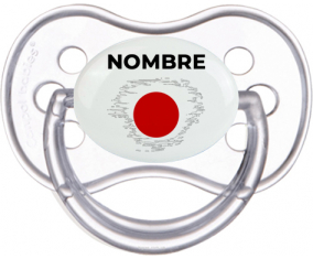 Bandera del efecto pincel de Japón con nombre: Chupete anatómica