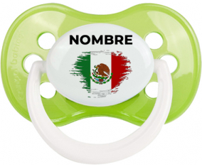 Bandera del efecto pincel de México con nombre: Chupete anatómica