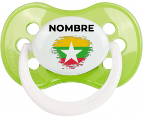 Bandera del efecto pincel de Myanmar con nombre: Chupete anatómica
