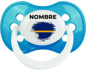 Bandera del efecto pincel Nauru con nombre: Chupete anatómica