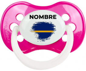 Bandera del efecto pincel Nauru con nombre: Chupete anatómica