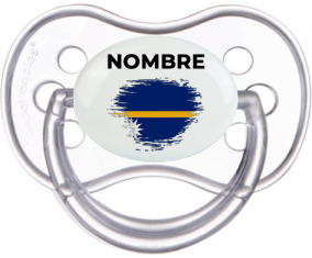 Bandera del efecto pincel Nauru con nombre: Chupete anatómica