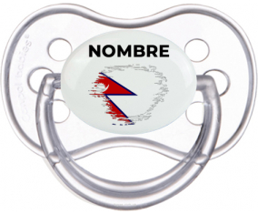 Bandera del efecto pincel de Nepal con nombre: Chupete anatómica