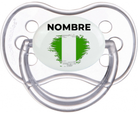 Bandera del efecto cepillo de Nigeria con nombre: Chupete anatómica