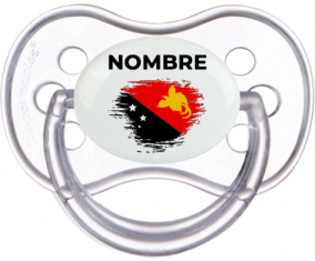 Papúa Nueva Guinea cepilla bandera con nombre: Chupete anatómica
