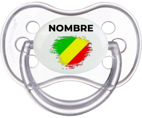 Bandera del efecto pincel de la República del Congo con nombre: Chupete anatómica