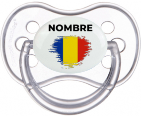 Efecto pincel de bandera Rumania con nombre: Chupete anatómica