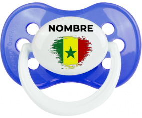 Bandera del efecto pincel senegalés con nombre: Chupete anatómica personnalisée