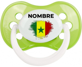 Bandera del efecto pincel senegalés con nombre: Chupete anatómica