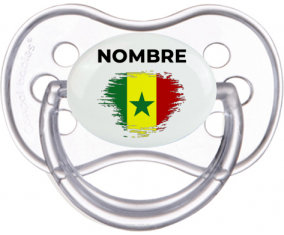 Bandera del efecto pincel senegalés con nombre: Chupete anatómica