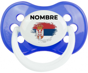 Bandera del efecto pincel de Serbia con nombre: Chupete anatómica personnalisée