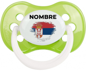Bandera del efecto pincel de Serbia con nombre: Chupete anatómica
