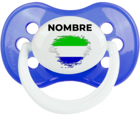 Bandera del efecto pincel de Sierra Leona con nombre: Chupete anatómica personnalisée