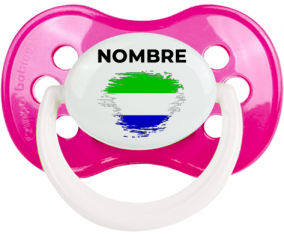 Bandera del efecto pincel de Sierra Leona con nombre: Chupete anatómica