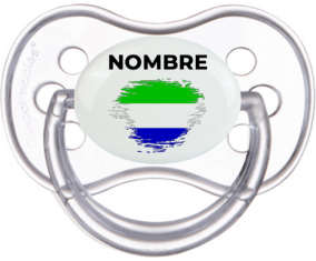 Bandera del efecto pincel de Sierra Leona con nombre: Chupete anatómica