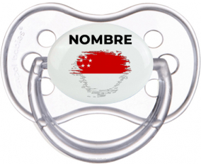 Bandera del efecto pincel de Singapur con nombre: Chupete anatómica