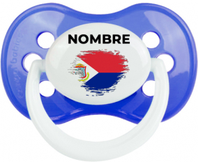Sint Maarten pincel efecto bandera con nombre: Chupete anatómica personnalisée