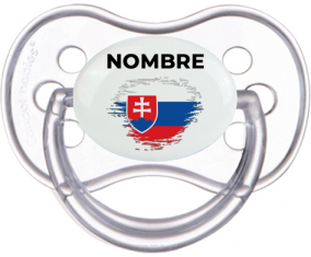 Bandera del efecto pincel de Eslovaquia con nombre: Chupete anatómica