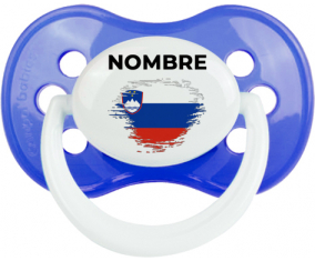 Bandera del efecto pincel de Eslovenia con nombre: Chupete anatómica personnalisée