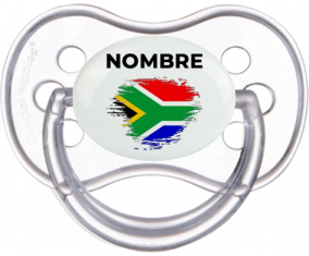 Bandera del efecto pincel sudafricano con nombre: Chupete anatómica