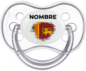 Sri Lanka Srilanka pincel efecto bandera con nombre: Chupete anatómica