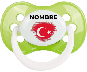 Bandera del efecto cepillo de Turquía con nombre: Chupete anatómica
