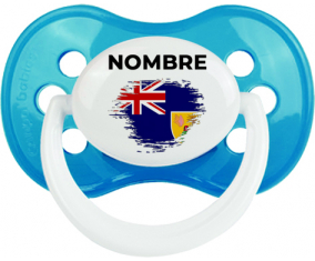 Efecto cepillo de bandera Islas Turcas y Caicos con nombre: Chupete anatómico