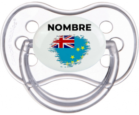 Bandera del efecto pincel Tuvalu con nombre: Chupete anatómica