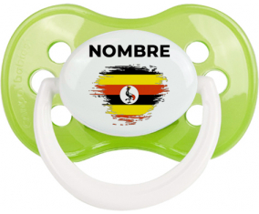 Bandera del efecto pincel de Uganda con nombre: Chupete anatómica
