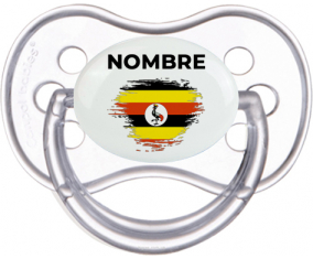 Bandera del efecto pincel de Uganda con nombre: Chupete anatómica