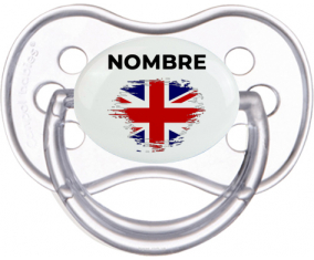 Bandera del efecto pincel del Reino Unido con nombre: Chupete anatómica