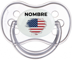 Bandera del efecto pincel Los Estados Unidos de América con nombre: Chupete anatómica