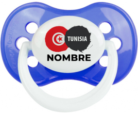 Bandera de Túnez con nombre: Chupete anatómica personnalisée