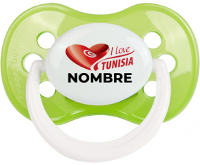 I love Tunisia diseño 3 con nombre : Chupete Anatómica