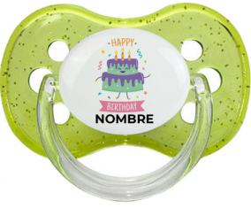 Pastel de cumpleaños Chupete - Cereza Tip nombre