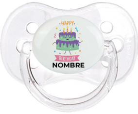 Pastel de cumpleaños Chupete - Cereza Tip nombre