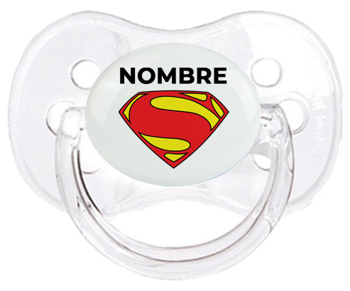 Chupete Personalizado Nombre + Superman – Nueces de Algodón