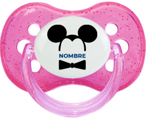Disney Mickey Black Ears Pajarita negra con nombre: Chupete Cereza