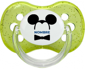 Disney Mickey Black Ears Pajarita negra con nombre: Chupete Cereza