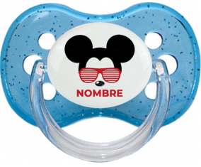 Disney Mickey Black Ears bisel rojo con nombre: Chupete Cereza personnalisée