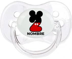 Disney Mickey Número 2 con nombre: Chupete Cereza