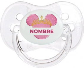 Disney Minnie calabacín dorado rosa con nombre: Chupete Cereza