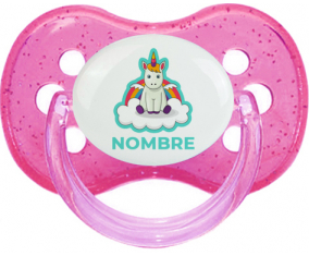 Unicornio con alas en la nube con nombre: Chupete Cereza